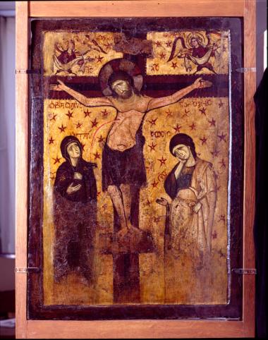 Εικόνα. Σταύρωση. Αμφιπρόσωπη. Β΄ όψη: Παναγία Οδηγήτρια