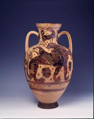 Αμφορέας με απεικόνιση Χίμαιρας.