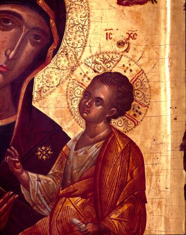 Εικόνα. Παναγία Οδηγήτρια. Λεπτομέρεια