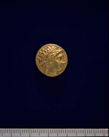 χρυσός στατήρας Φιλίππου Β Ν. Πέλλας α όψη