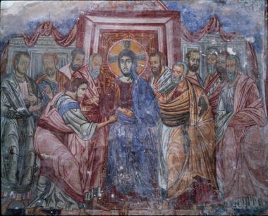 Τοιχογραφία, η Ψηλάφηση του Θωμά.