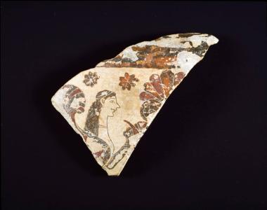 όστρακο κορινθιακού κρατήρα με απεικόνιση Σφίγγας