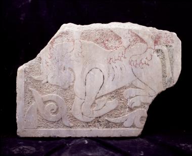 Μαρμάρινο θωράκιο από το τέμπλο της Αγίας Θεοδώρας Άρτας.