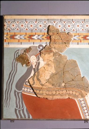 Τίρυνς, τοιχογραφία με παράσταση γυναικείας μορφής