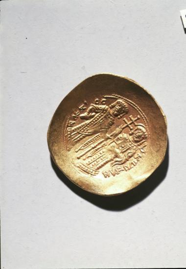 Υπέρπυρο Αλεξίου Γ΄ Αγγέλου. Νομισματοκοπείο Κωνσταντινουπόλεως.