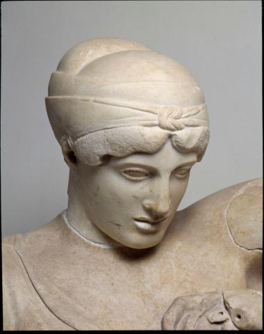 Κεφαλή της Δηιδάμειας από το Δυτικό αέτωμα του ναού του Δία