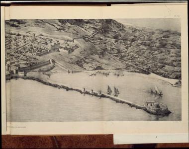 Λιθογραφία μεσαιωνικής πόλης στις αρχές του 16ου αι. κατά A. Gabriel