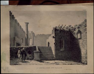 Λιθογραφία αίθουσας Συμβουλίου σύμφωνα με τον Rottiers