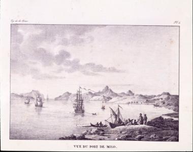 Το λιμάνι της Μήλου από το βιβλίο του Choiseul-Gouffier