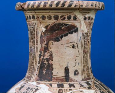 Λεπτομέρεια από λαιμό πήλινου αγγείου