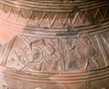 Λεπτομέρεια ανάγλυφου αγγείου