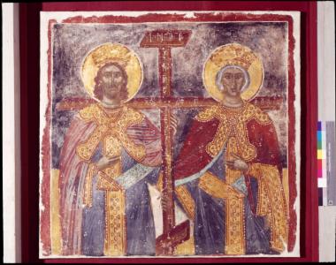 Τοιχογραφία, ο άγιος Κωνσταντίνος και η αγία Ελένη