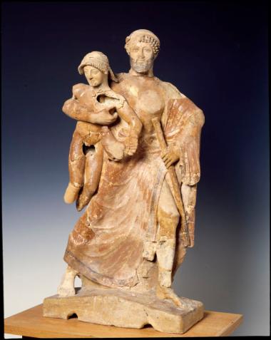 Πήλινο  σύμπλεγμα Διός και Γανυμήδη