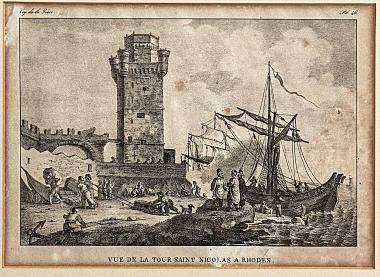 Vue de la Tour Saint Nicolas a Rhodes [Άποψη του πύργου του Αγίου Νικολάου στη Ρόδο]