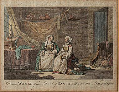 Grecian women of the island of Santorini in the Archipelago [Ελληνίδες από το νησί της Σαντορίνης στο Αρχιπέλαγος]