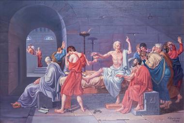 Ο Σωκράτης πίνει το κώνειο