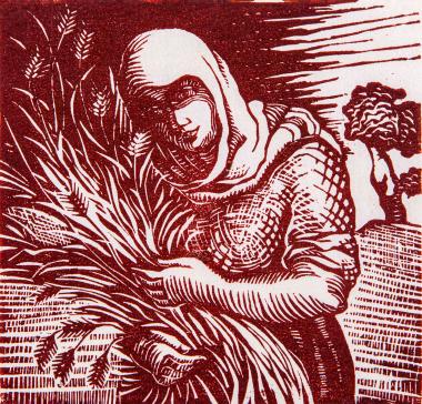 Χωρική με στάχυα