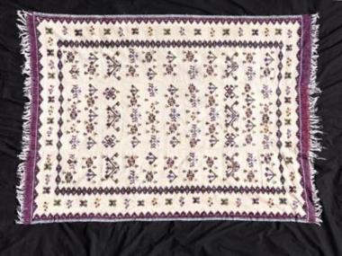 Χράμι τοίχου πουλ ντι μούλτου μάλλινο με βαμβακερό νήμα.