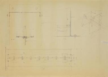 Ελάσματα, κάτοψη. Κατασκευαστικό σχέδιο με σημειώσεις.