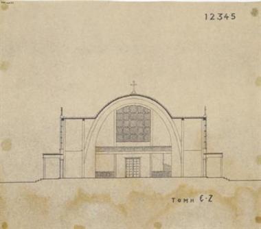 Εκκλησία 1000 ατόμων τομή Ε-Ζ