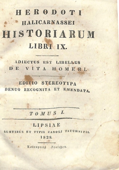 Herodoti Halicarnassei Historiarum Libri IX: Tomus I