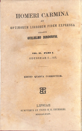 Homeri Carmina ad optimorum librorum fidem expressa: Vol. II. Pars I. Odysseae I-XII