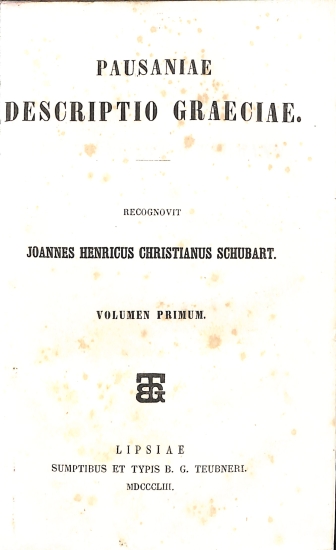 Pausaniae Descriptio Graeciae: Volumen primum