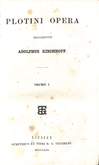 Plotini Opera: Volumen I