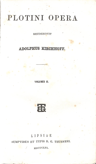 Plotini Opera: Volumen II