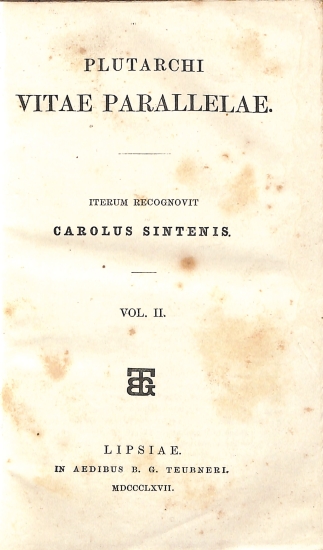 Plutarchi Vitae Parallelae: Vol. II