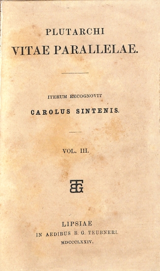 Plutarchi Vitae Parallelae: Vol. III