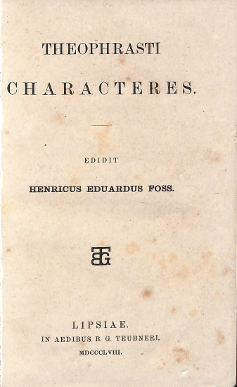 Theophrasti Characteres