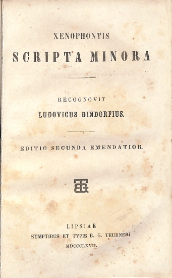 Xenophontis Scripta Minora