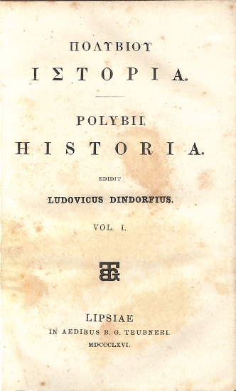 Πολύβιου Ιστορία - Polybii Historia: Vol. I