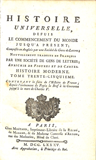 Histoire Universelle depuis le commencement du monde jusqu'à présent: Tome Trente-Cinquieme (35) Histoire Moderne - Histoire Universelle 75