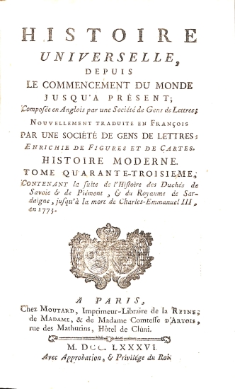 Histoire Universelle depuis le commencement du monde jusqu'à présent: Tome Quarante-Troisieme (43) Histoire Moderne - Histoire Universelle 83