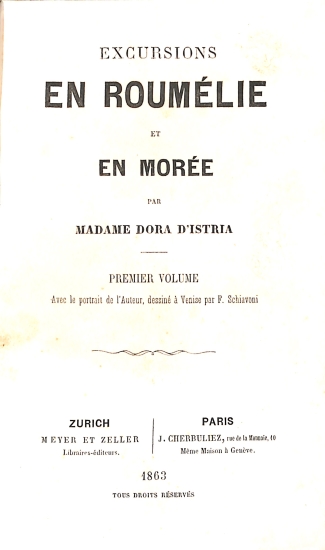 Excursion en Roumelie et en Moree: Premier Volume