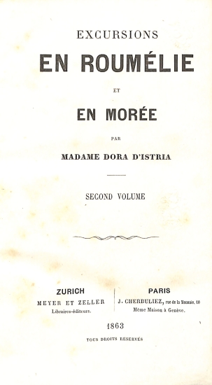 Excursions en Roumelie et en Moree: Second Volume