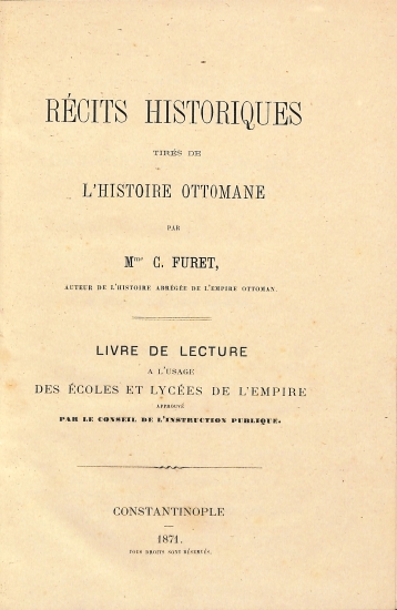 Récits historiques tirés de l'histoire ottomane