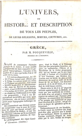 L'Univers, ou histoire et description de tous les peuples, de leurs religions, mœurs, coutumes, etc.: Grèce