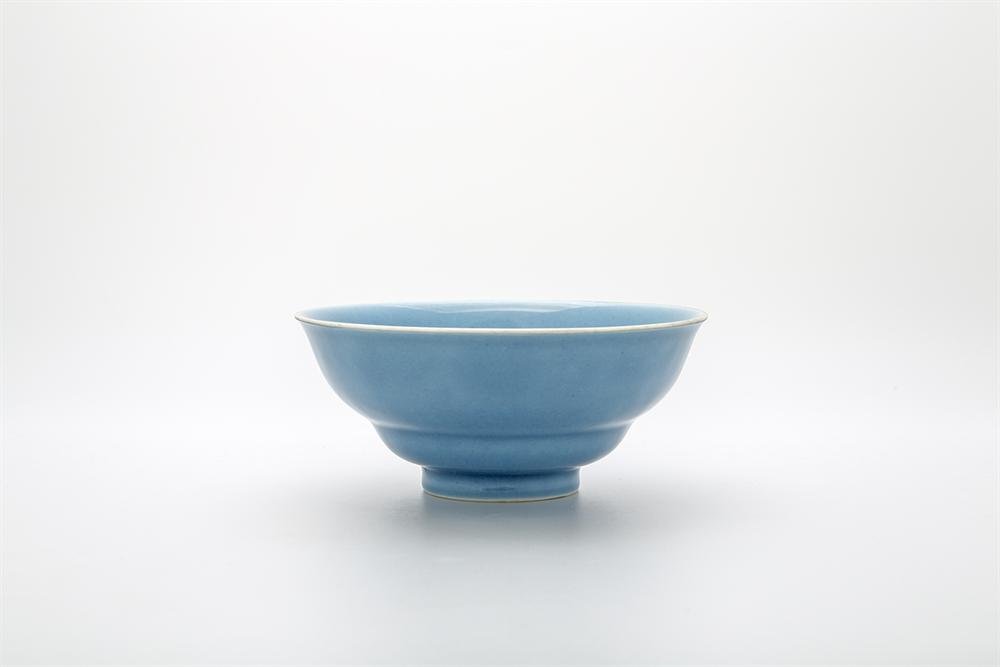 Bowl, porcelain with pale blue glaze