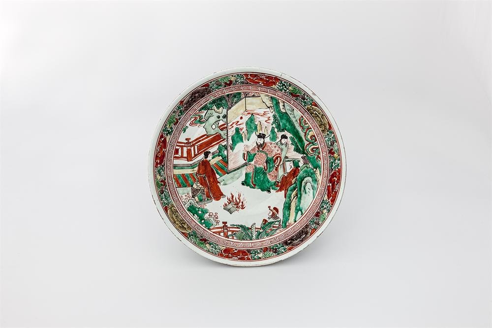 Dish, porcelain with enamels