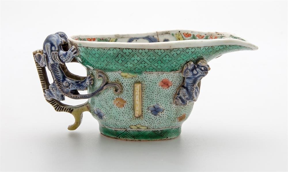 Cup, porcelain with famille verte enamels
