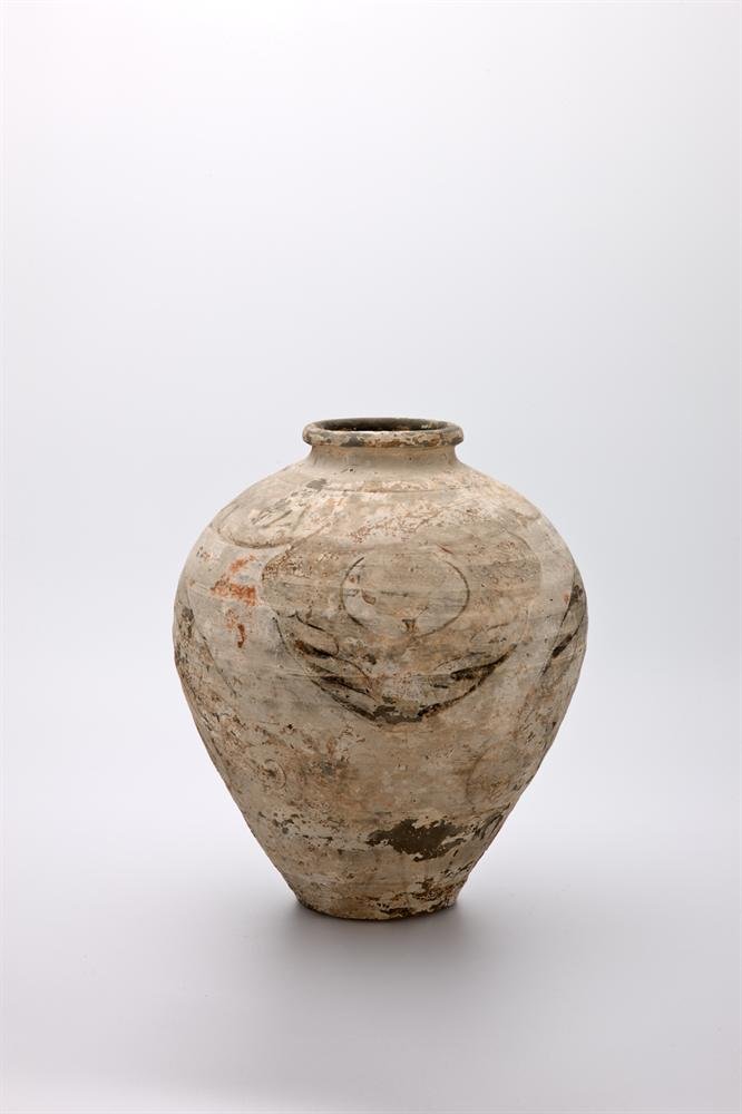 Vase of cold painted earthenware