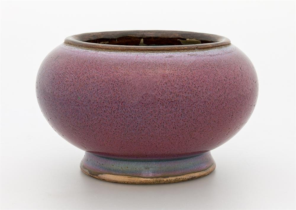 Zun-shaped flower pot, of Jun stoneware