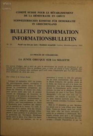 Bulletin d'Information / Informations Bulletin