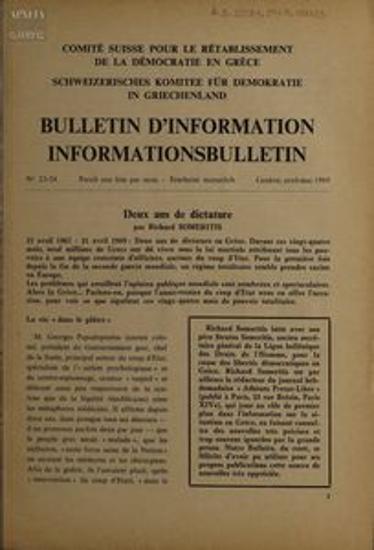 Bulletin d'Information / Informations Bulletin