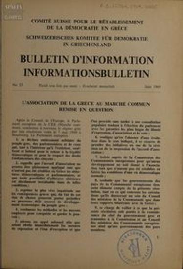 Bulletin d'Information / Informations Bulletin