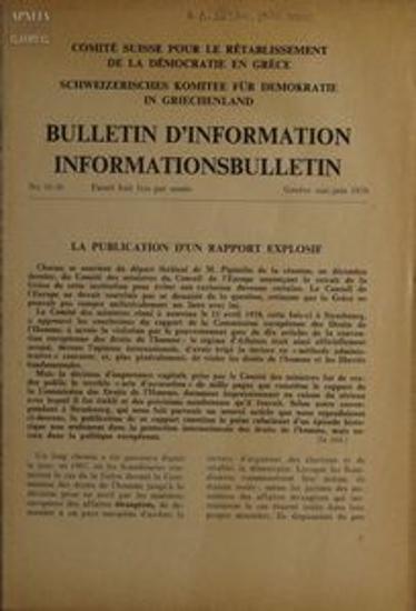Bulletin d'Information / Informations Bulletin