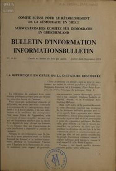 Bulletin d'Information / Informations Bulletin